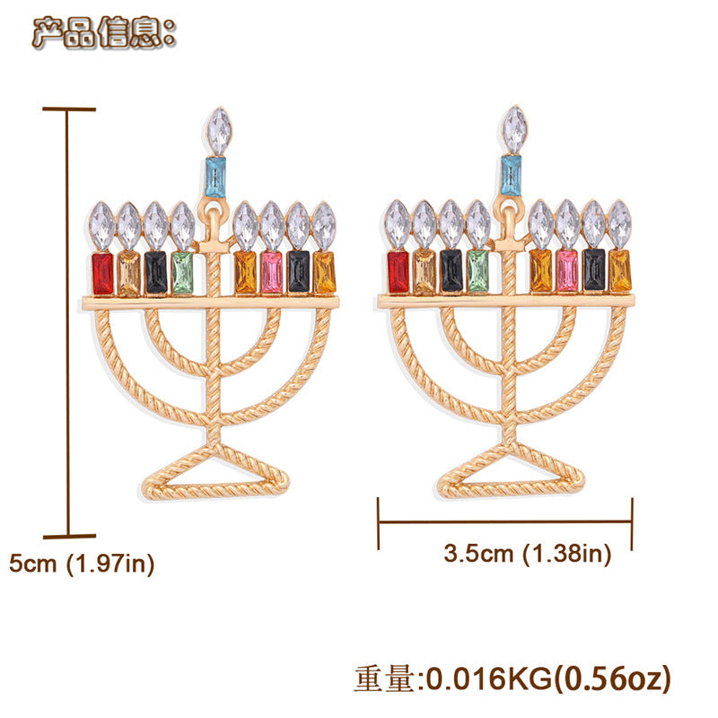 Wholesale Christmas Cartoon Faceless Doll Red Guard Diamond Earrings